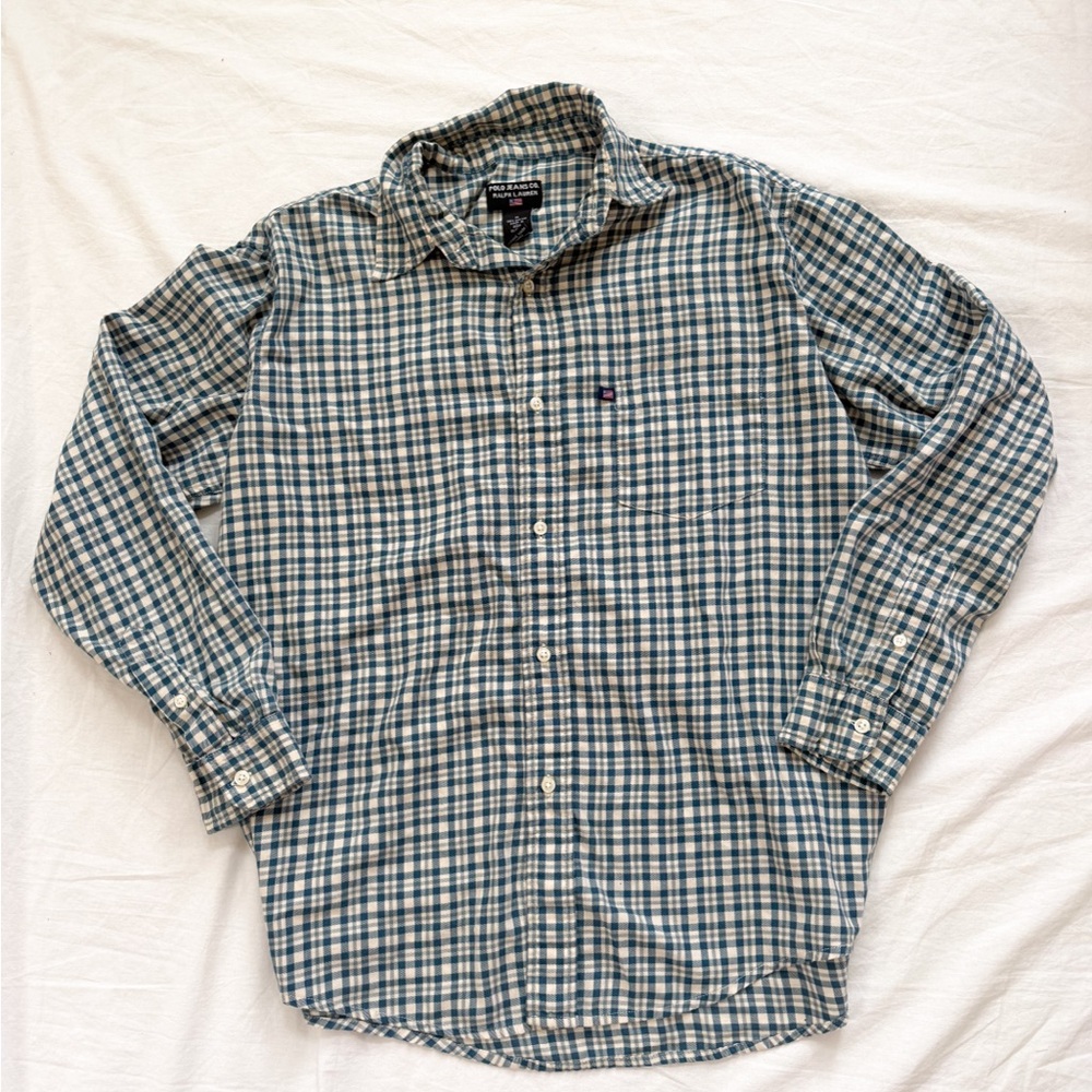Ralph Lauren Blue Plaid button up